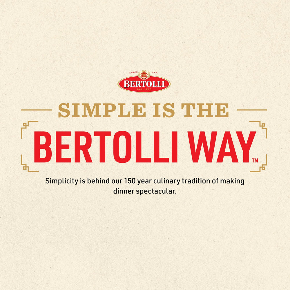 bertolli open jar sauce texture highlighting olive oil and garlic richness