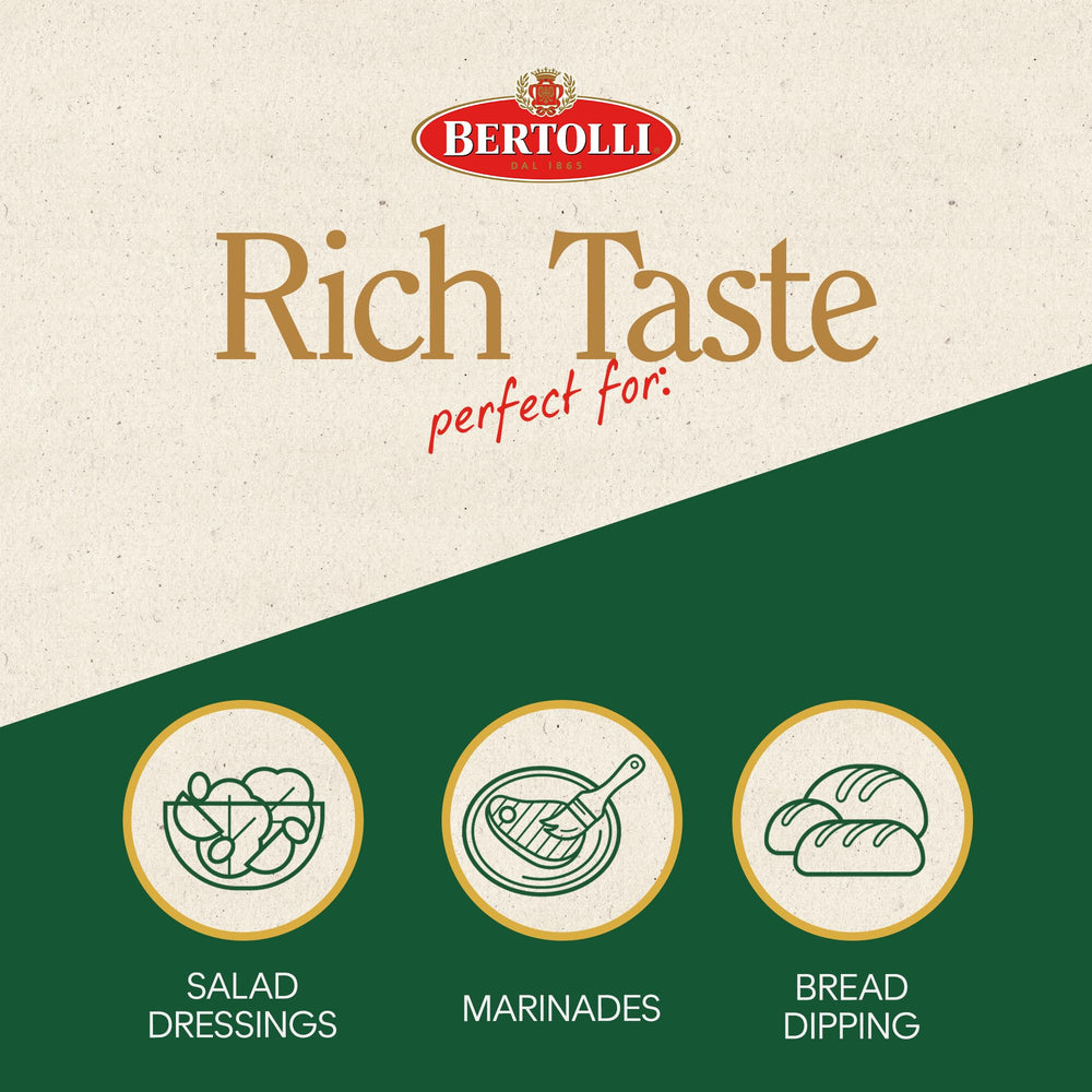 Bertolli pouring over salad adds vibrant Mediterranean flavor