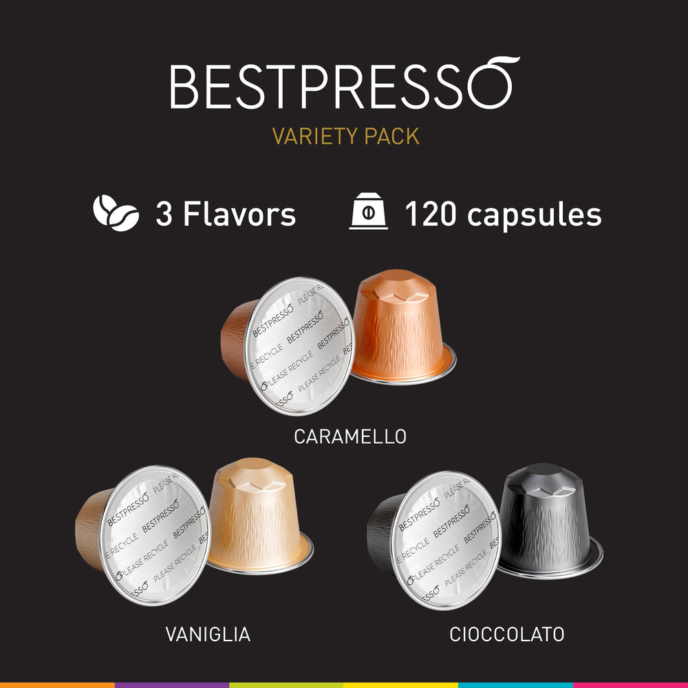 Bestpresso aluminum capsule close-up displaying seal and freshness preservation benefit