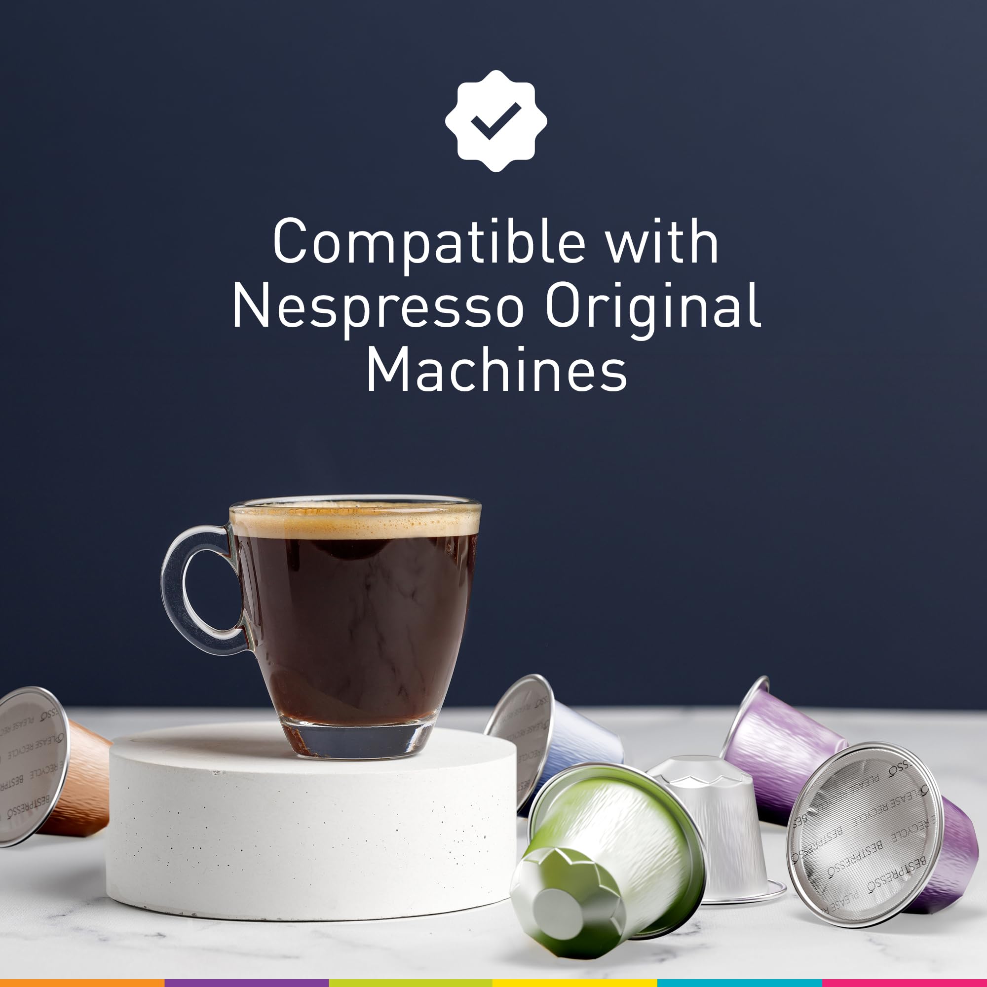 Bestpresso capsule close-up foil top highlighting freshness and seal