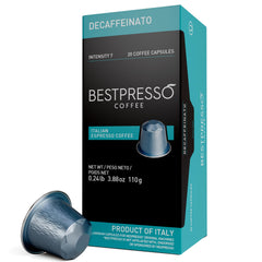 Bestpresso front packaging showing six boxes and product details, conveys value