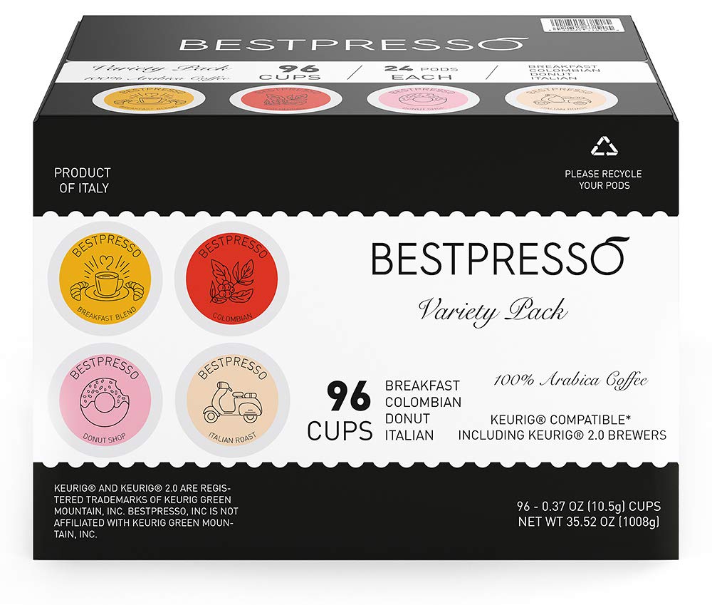 Bestpresso pods beside a ruler demonstrating compact storage size