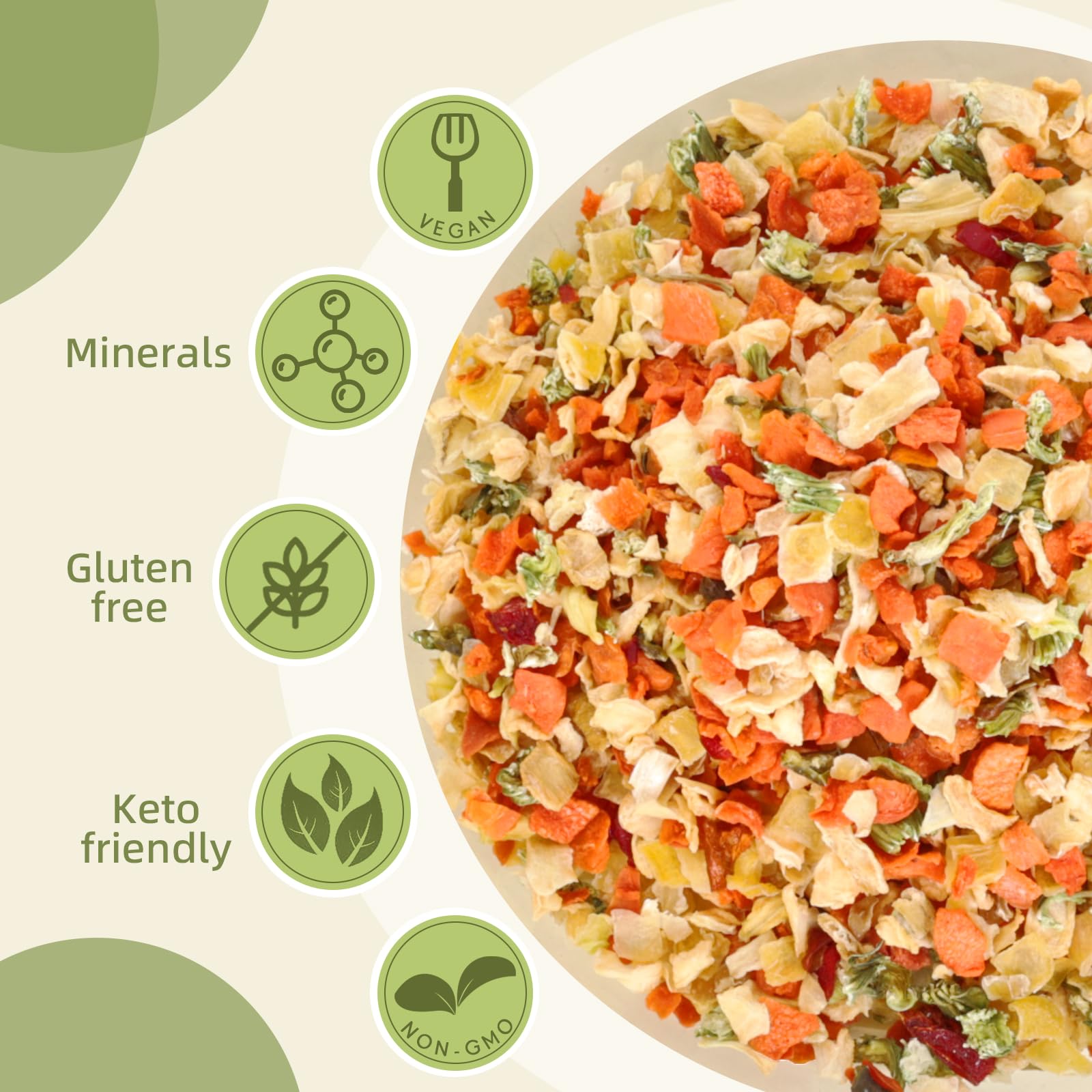 Besway ingredient label detail showing vegetable blend and clarity