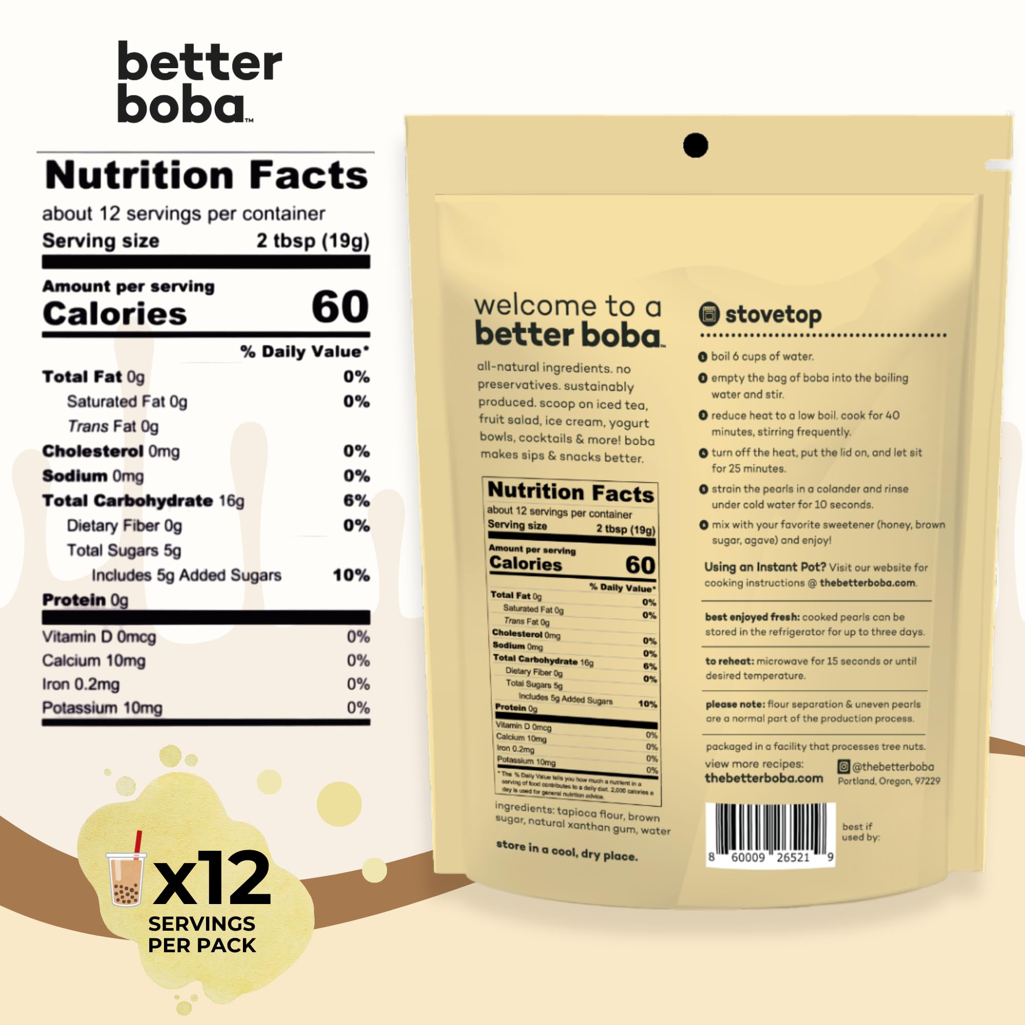 Better Boba pearls on wooden spoon for size and portion guidance