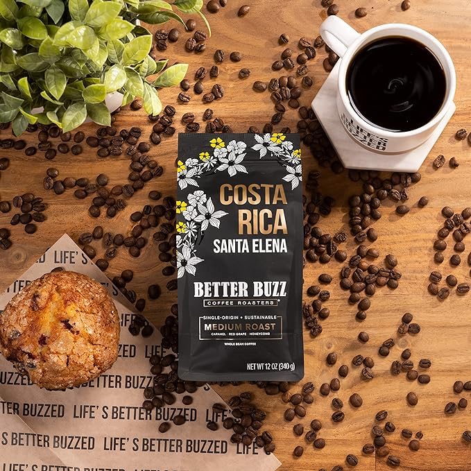 Better Buzz close-up of whole beans texture highlighting roast and freshness benefits