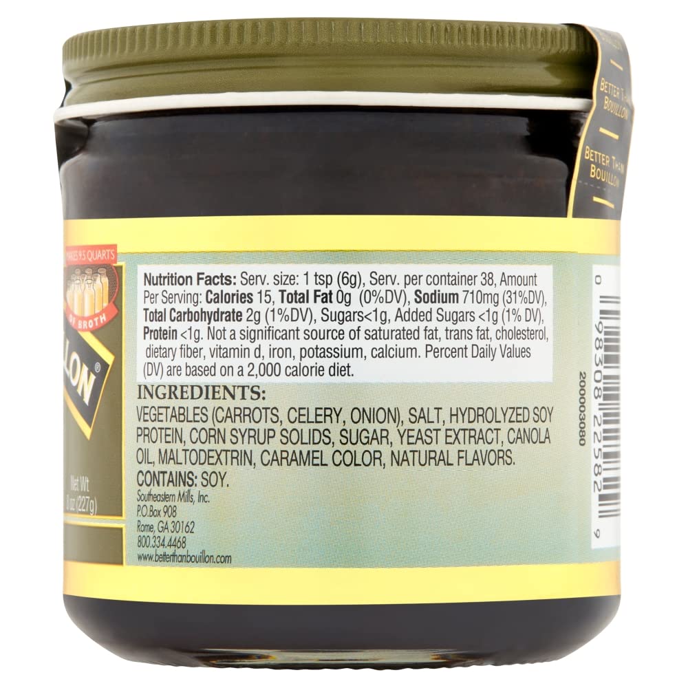 Better Than Bouillon dissolving into pot to create rich broth quickly