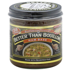 Better Than Bouillon jar front view showing clear label and easy spoonable ham flavor