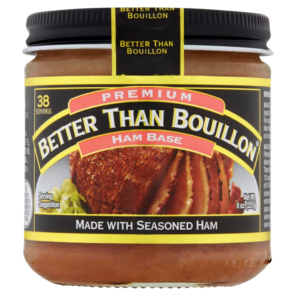 Better Than Bouillon ham front packaging showing jar and label for pantry convenience
