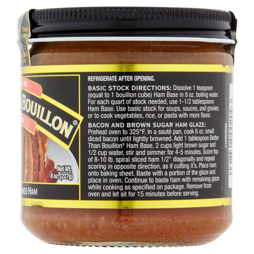 Better Than Bouillon ham jar open showing paste texture for easy portioning