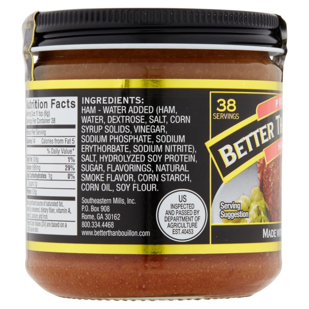 Better Than Bouillon ham measured by teaspoon demonstrating simple portion control