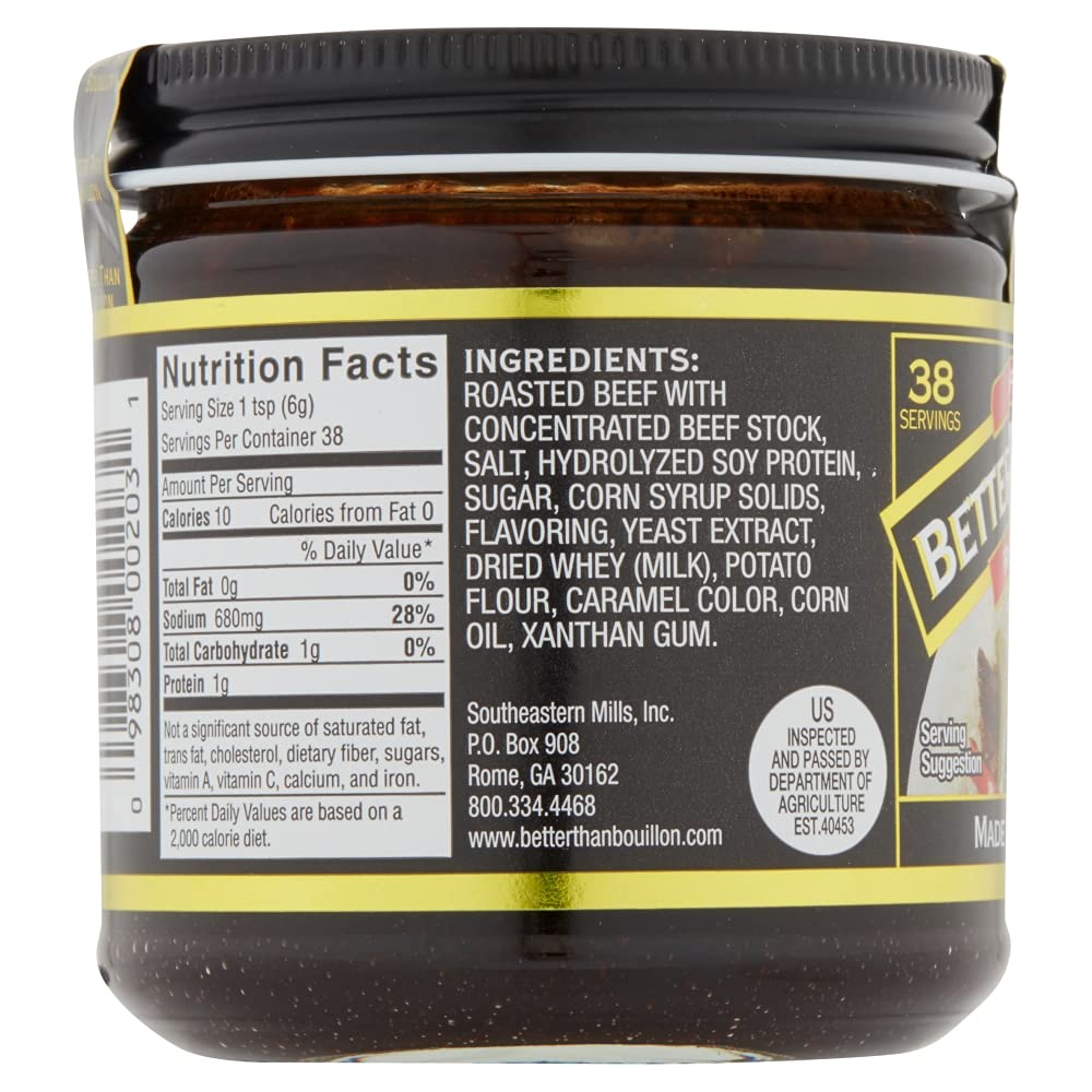 Better Than Bouillon roasted beef base paste close-up showing rich texture and concentrated taste