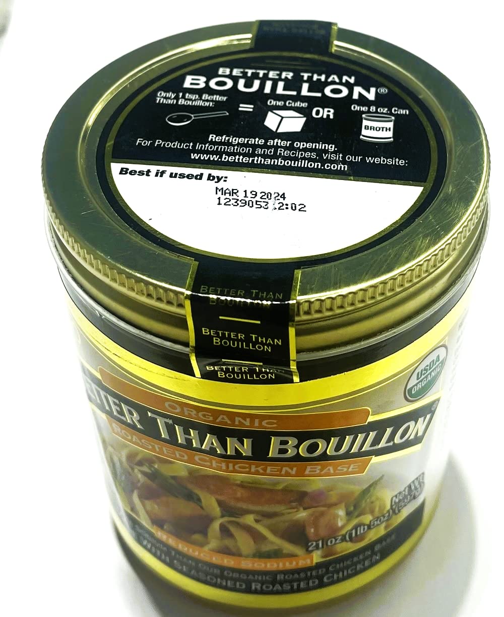 Better Than Bouillon front jar showing label and organic certification for clear choice