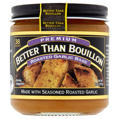 Better Than Bouillon label close-up highlighting roasted garlic and ingredient clarity