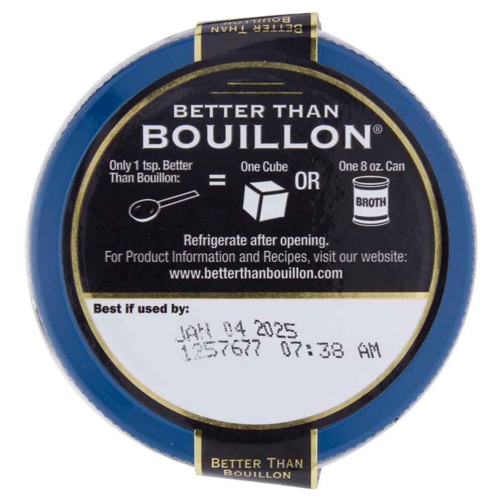 Better Than Bouillon next to a ruler for size and serving-yield clarity