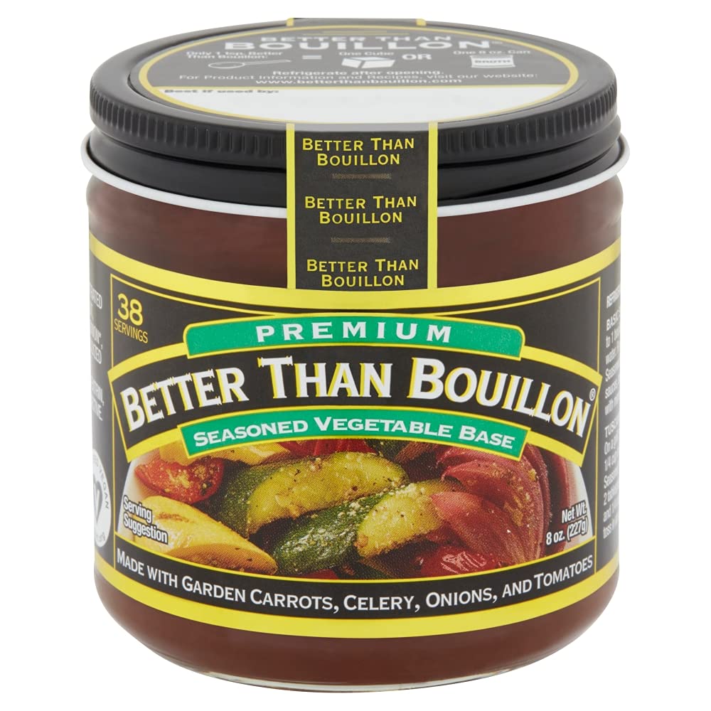 Jar stored in refrigerator door showing Better Than Bouillon convenient cold storage benefit