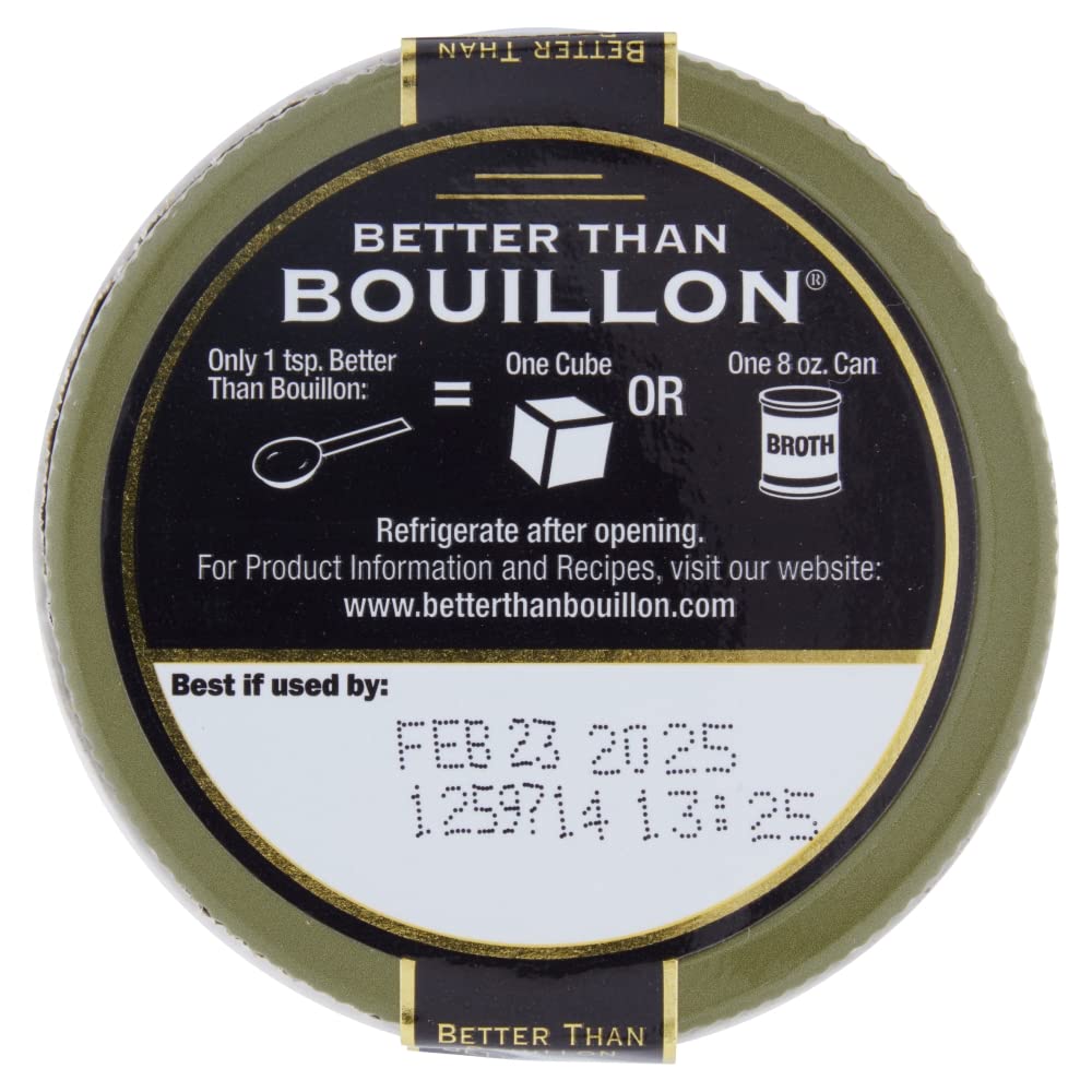 Better Than Bouillon close-up of ingredients label highlighting vegan status