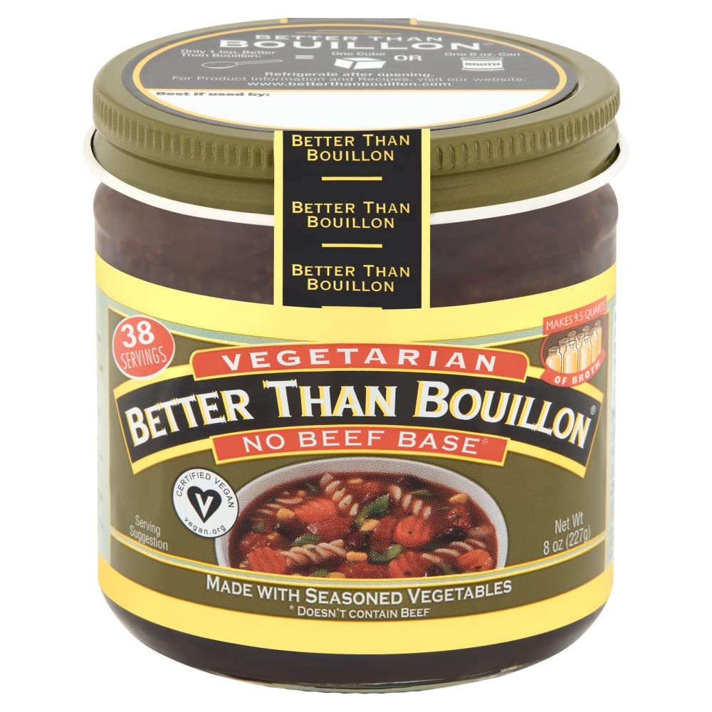 Better Than Bouillon jar open with spoon ready showing easy use