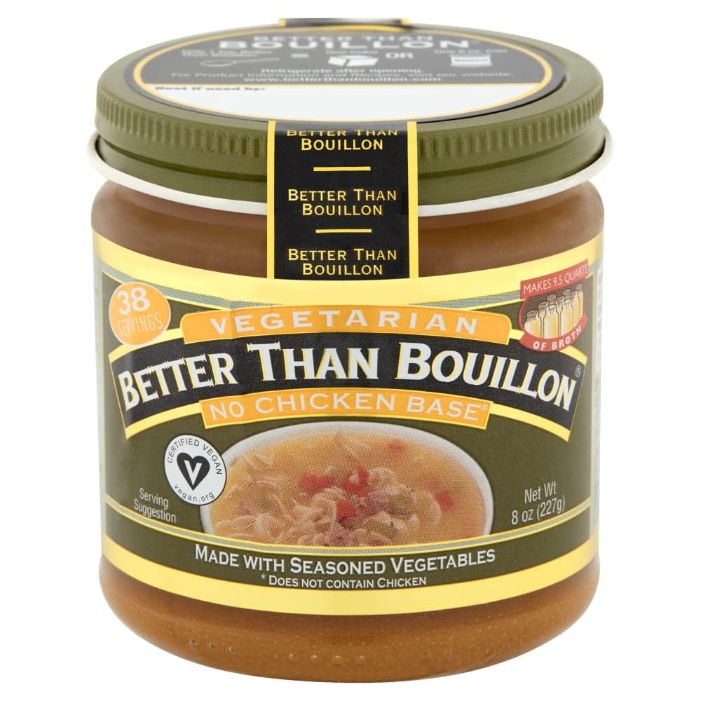Better Than Bouillon paste close-up showing texture and spoon, easy-to-measure seasoning