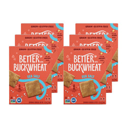 Better With Buckwheat front packaging showing product and sea salt flavor benefit