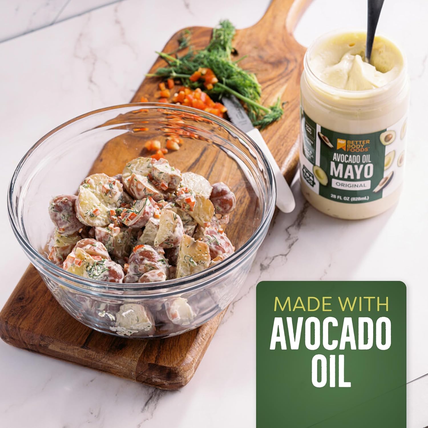 BetterBody Foods with avocado and eggs illustrating natural ingredients