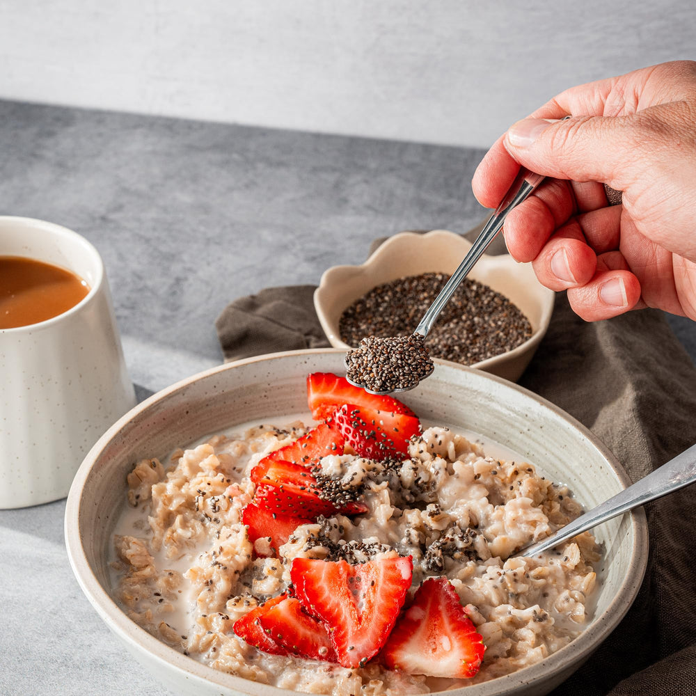BetterBody Foods chia pudding bowl demonstrating creamy thickening benefit