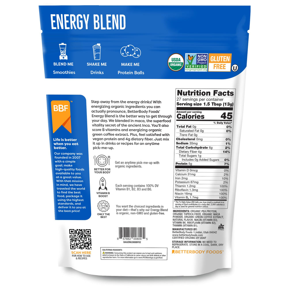 BetterBody Foods powder mixed into coffee demonstrating gentle boost benefit