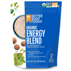BetterBody Foods front packaging showing organic energy blend and benefits