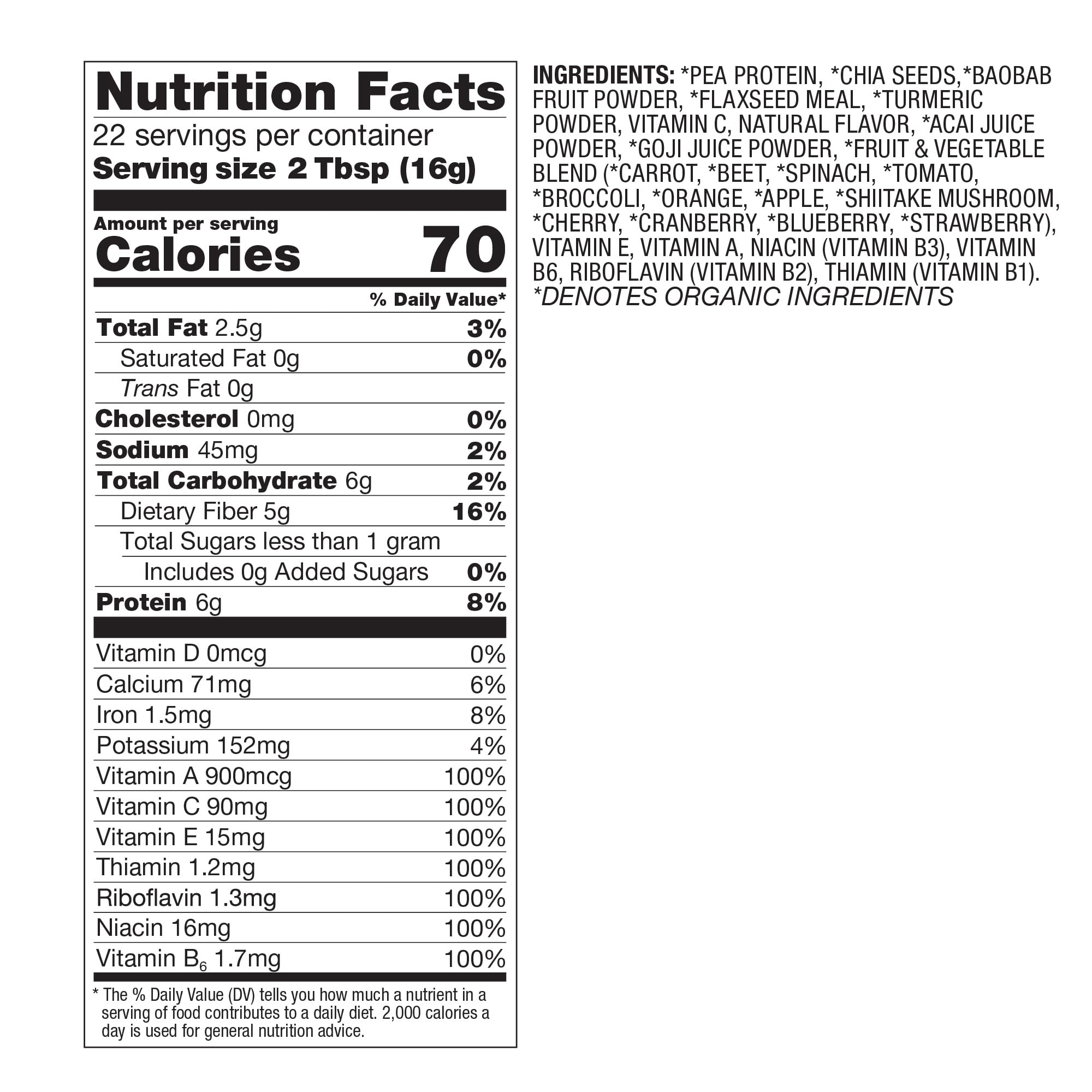 BetterBody Foods jar beside a measuring spoon showing 12.7 oz size and portioning
