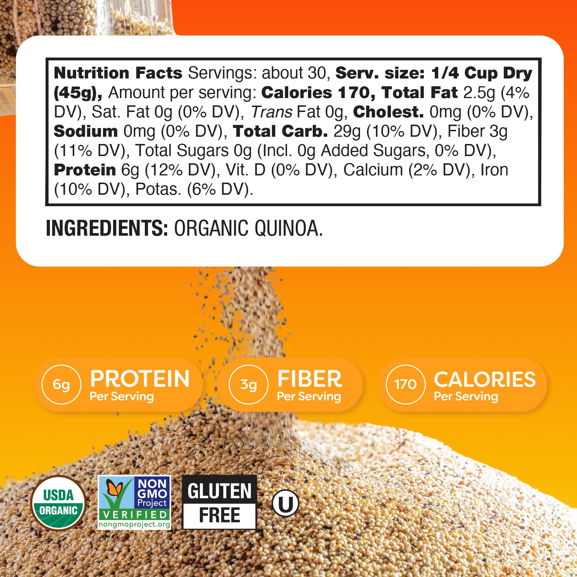 BetterBody Foods quinoa tossed in salad with vegetables showing versatile meal use