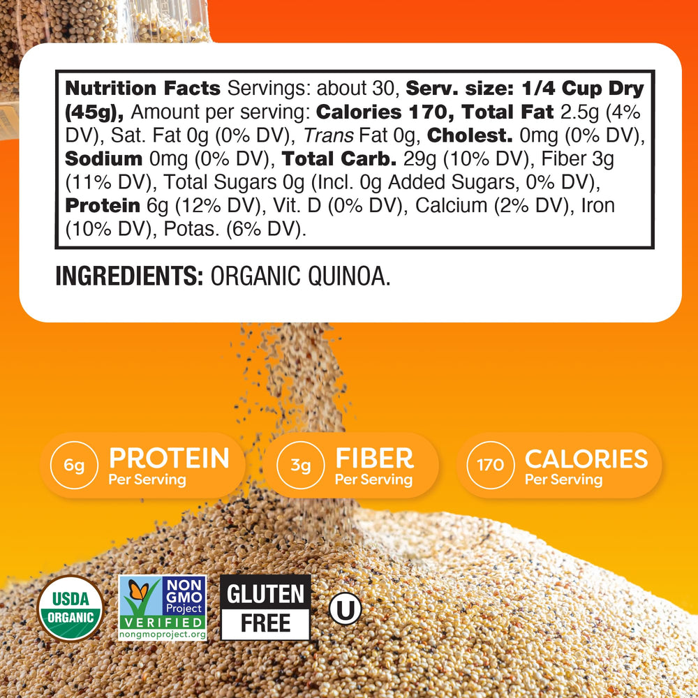 BetterBody Foods quinoa tossed in salad with vegetables showing versatile meal use