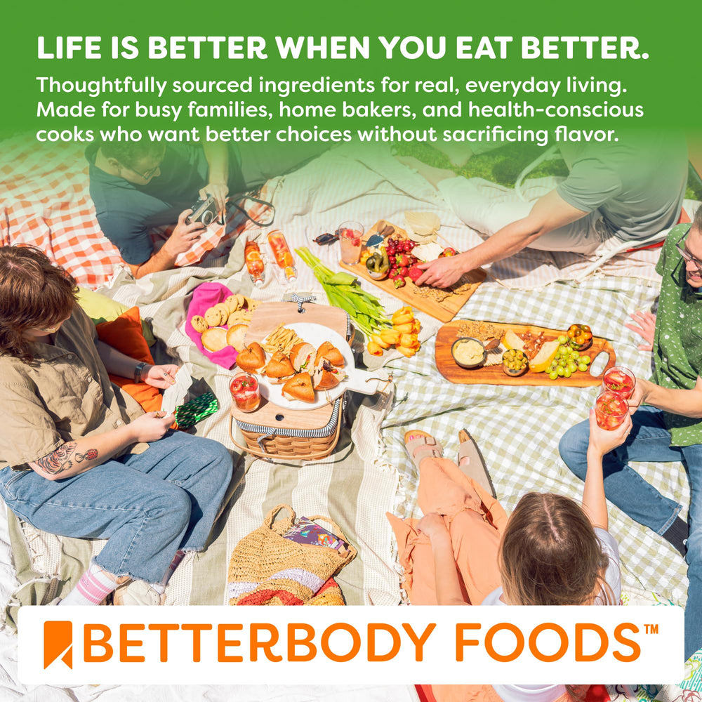 BetterBody Foods in a kitchen scene to suggest everyday beverage and dessert use