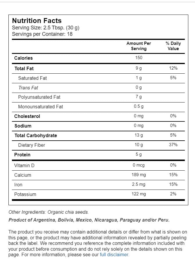 BetterBody Foods chia seeds close-up texture revealing tiny nutrient-dense seeds