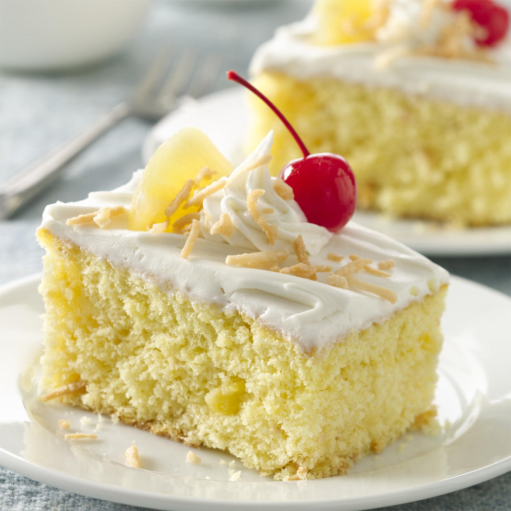 Betty Crocker baked yellow layer cake displayed ready to frost and serve