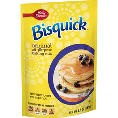Betty Crocker Bisquick pancakes on plate served family-style highlighting easy breakfast