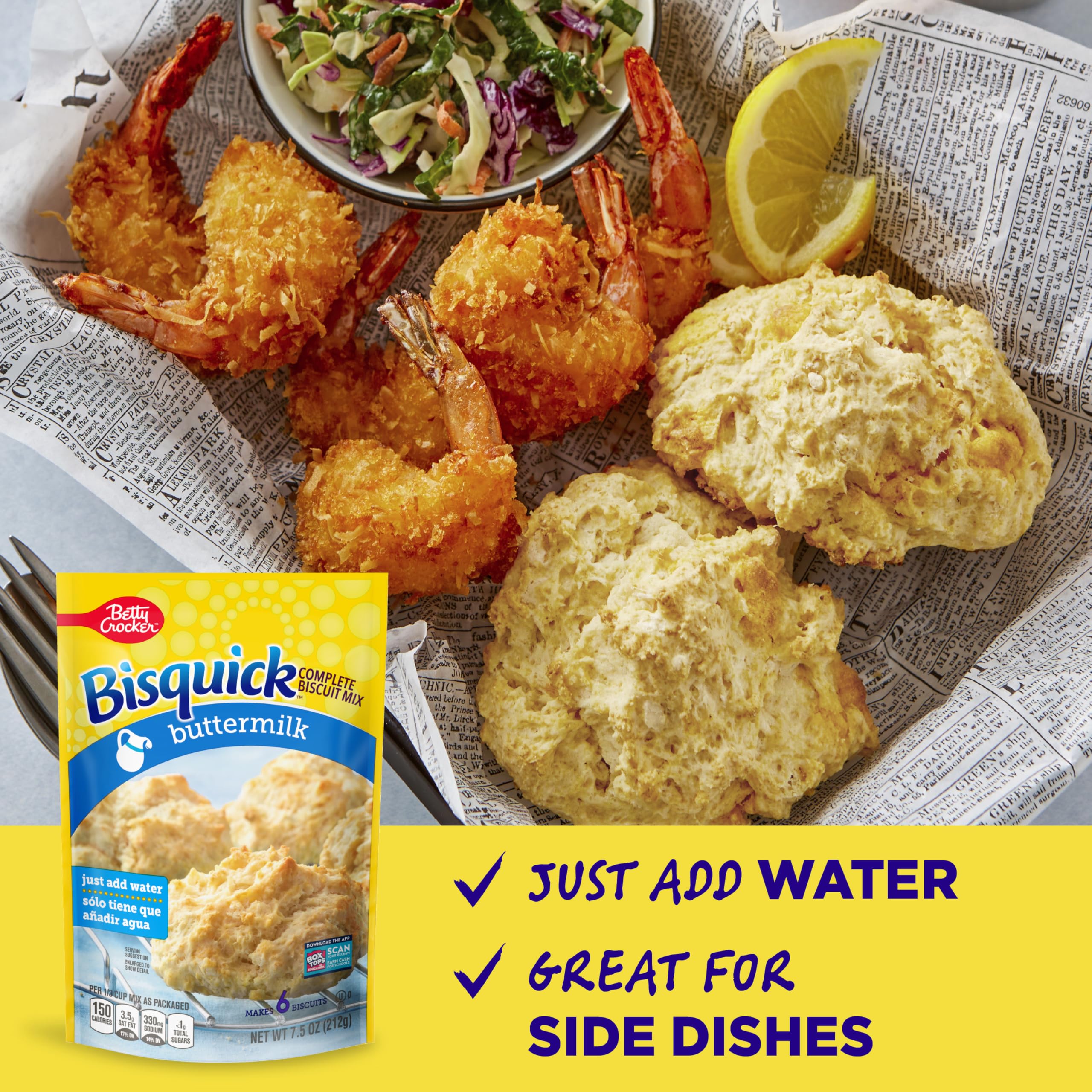 Betty Crocker dropped biscuits on sheet demonstrating fast baking benefit