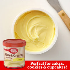 Betty Crocker frosting spread on cupcake for quick dessert finishing benefit