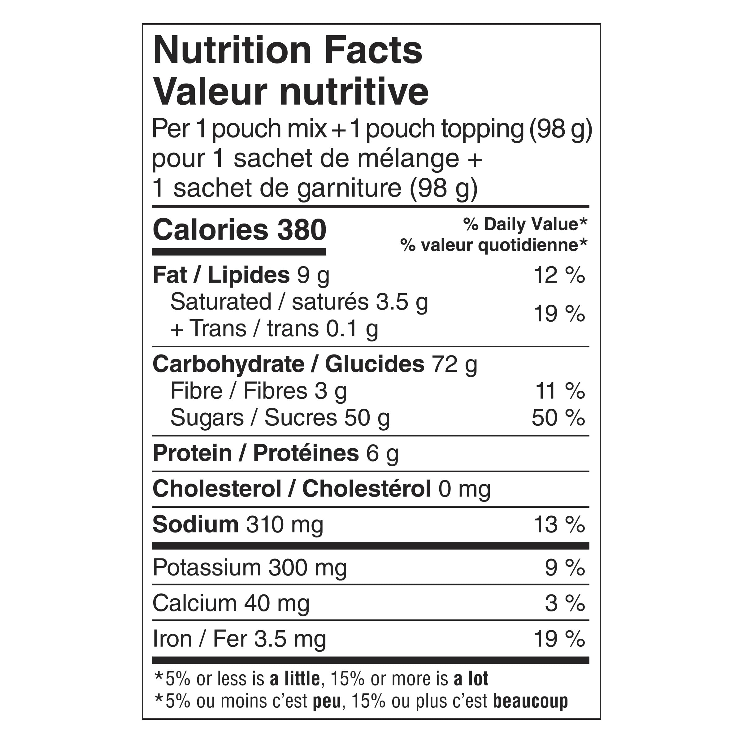 Betty Crocker mix packet and included fudge topping highlighting convenience