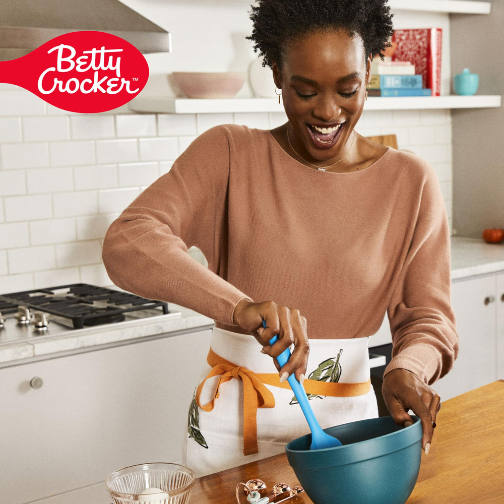 Betty Crocker eight tubs stacked to show bulk pantry convenience