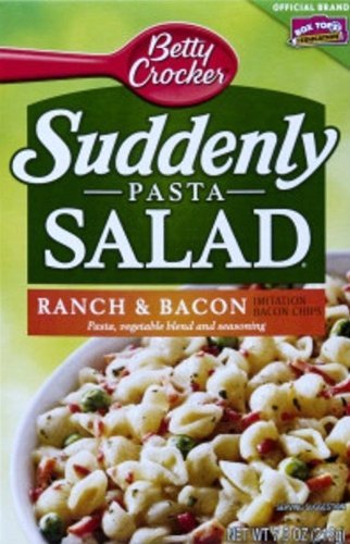 Betty Crocker packaging front showing ranch and bacon pasta kit, quick meal solution