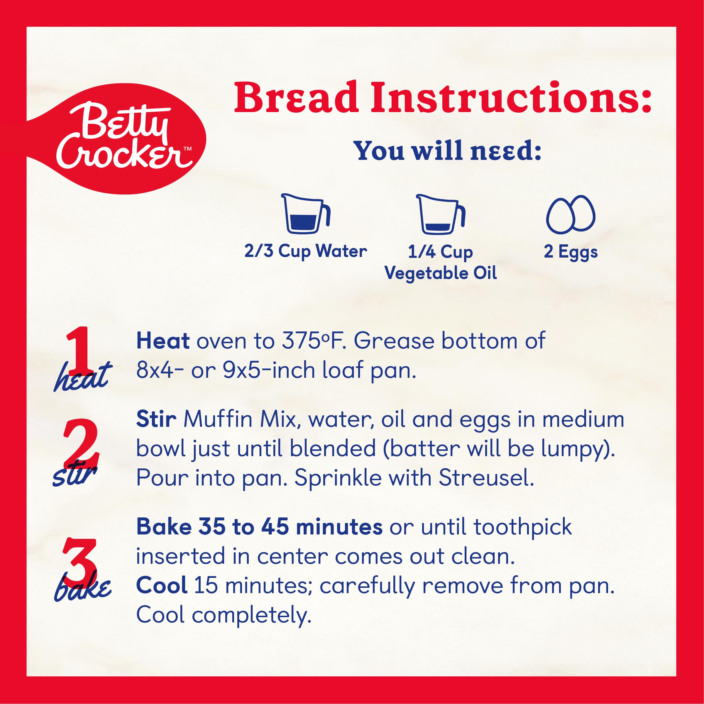 Close-up of Betty Crocker cinnamon streusel topping highlighting crunchy texture