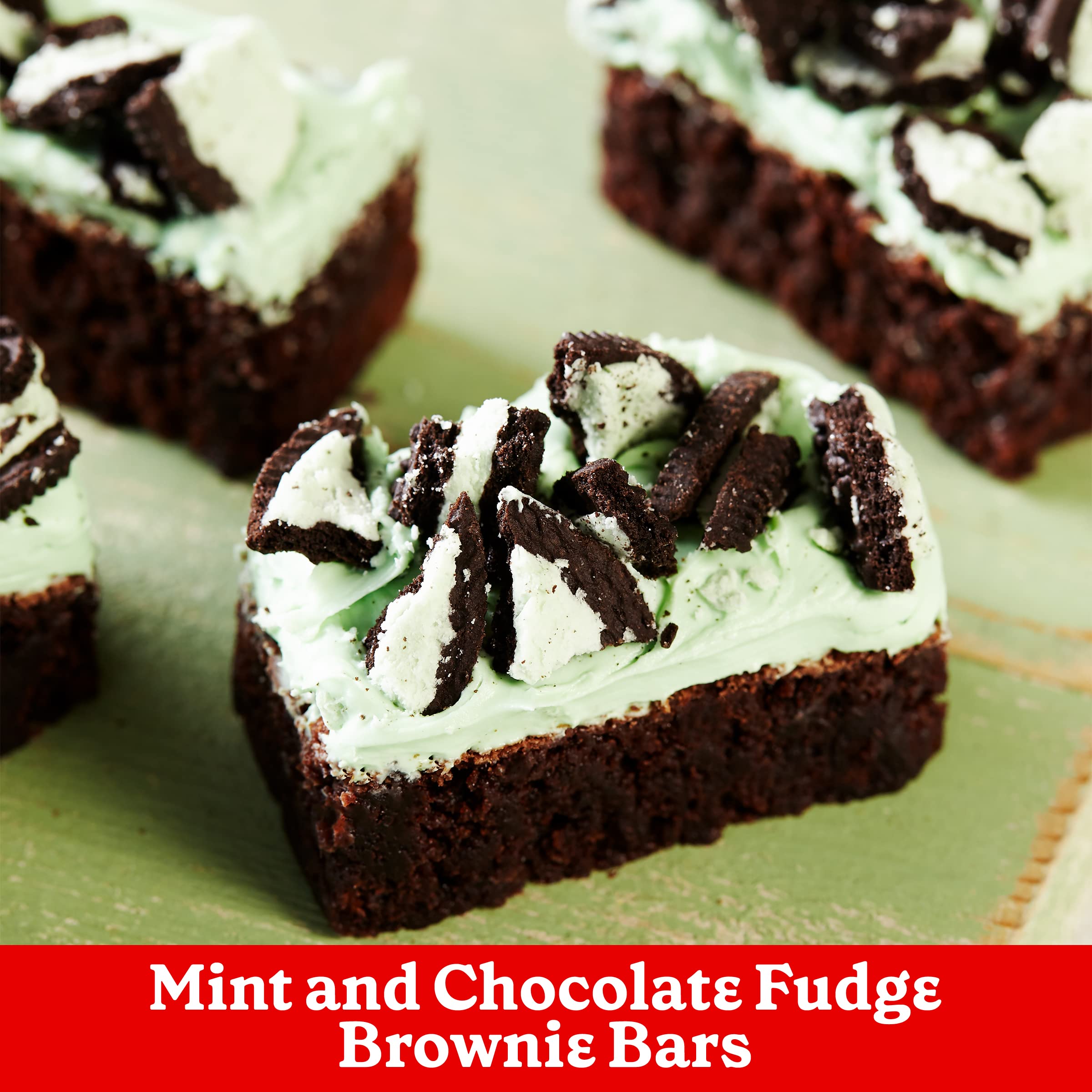 Betty Crocker close-up of fudgy brownie center highlighting moist texture