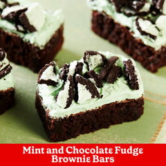 Betty Crocker close-up of fudgy brownie center highlighting moist texture