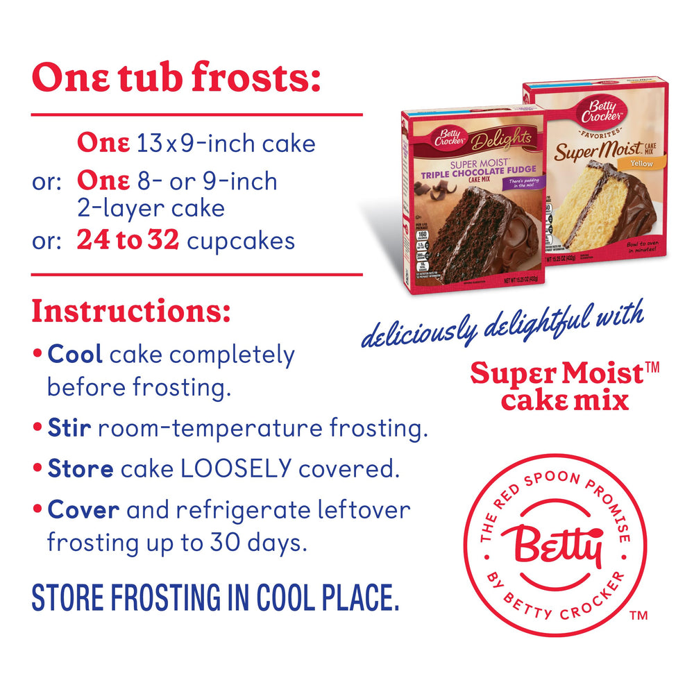 Betty Crocker 16oz tub next to ruler showing size and value