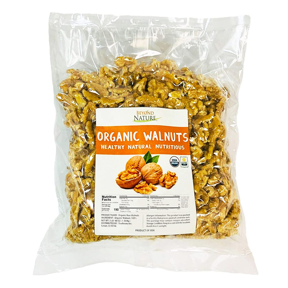 Beyond Nature front packaging vacuum-sealed 3 pound bag showing brand and label benefit