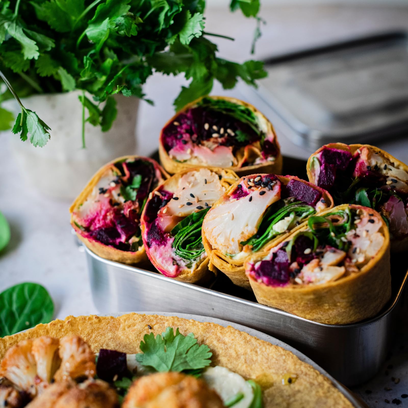 BFree wrap packed in lunchbox demonstrating on-the-go convenience benefit