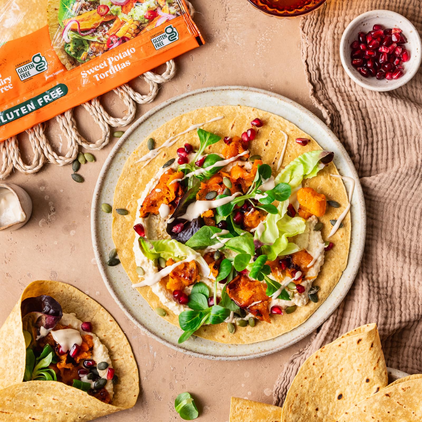 BFree wraps stack showing portion size and storage-friendly benefit