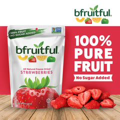 bfruitful opened pouch with visible chips, easy grab-and-go serving for snacks
