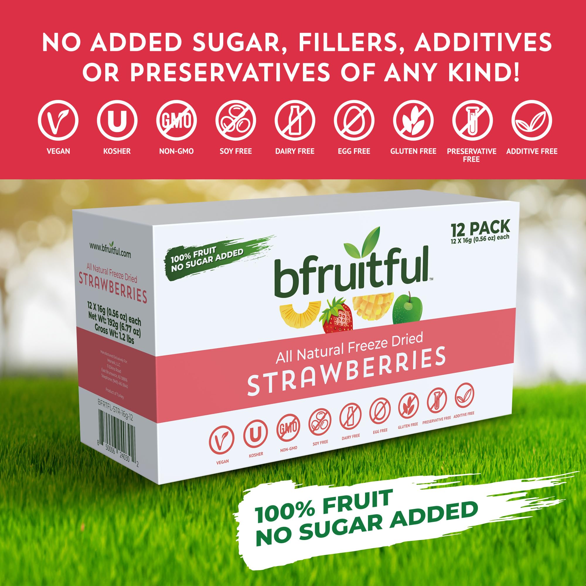 bfruitful pouch beside a ruler showing 16g size and travel-friendly portion control