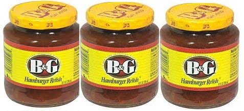 B&G jar front pack showing relish label and convenient portioning benefit