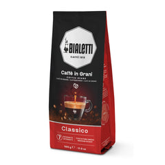 Bialetti Classico front packaging shows sealed 500g bag and brand clarity